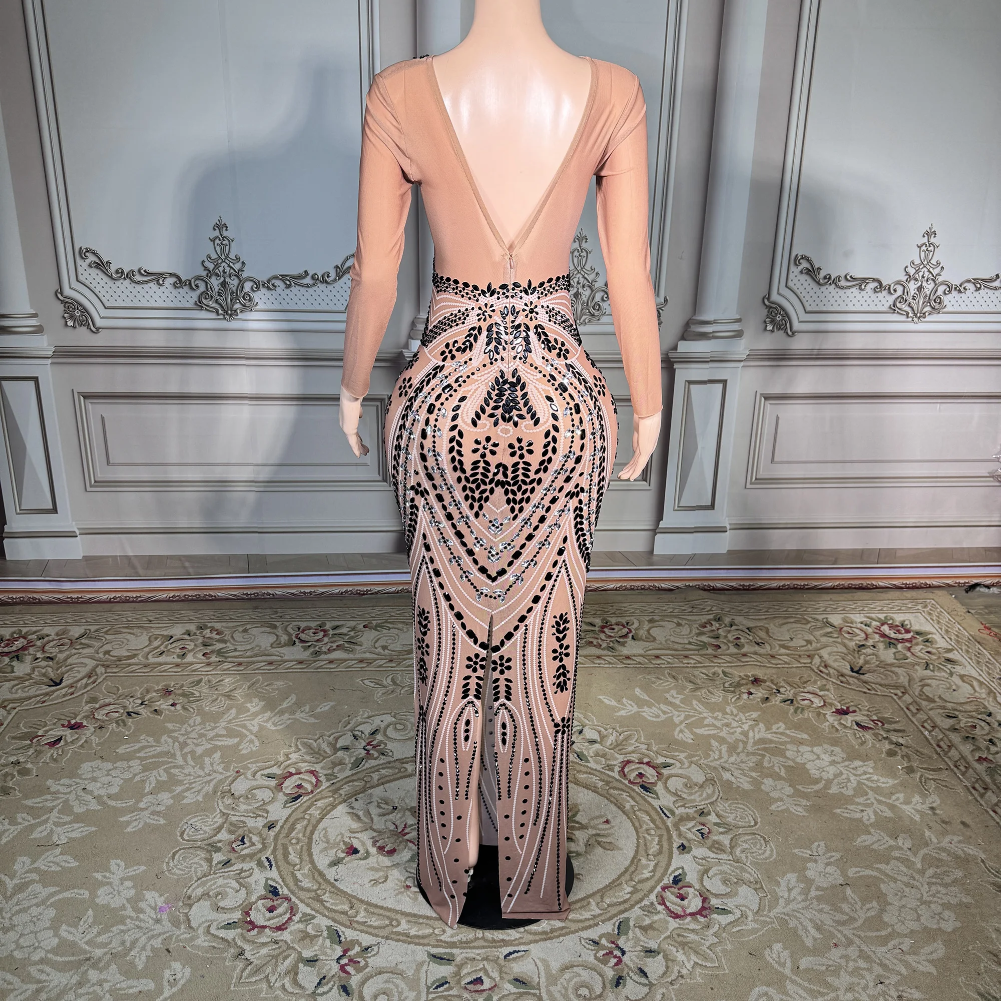 

ZD Top Mini Feathers Red Dresses Dresses Women Lady Elegant for Evening Rhinestone Dress 2024 Nightgown