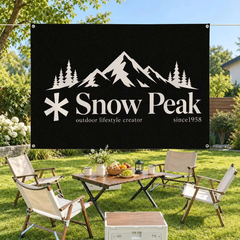 Brand Snow Peak Flags Modern Fabric Banner Pennants Bedroom Garden Party Birthday Wall Ornament Decor