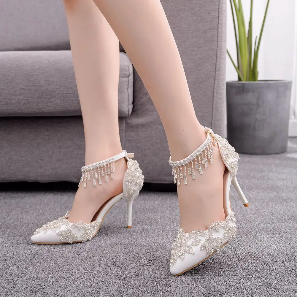 

Sexy Slingback Women Pumps Sandals Fashion Leather Wedding PU 9.5 CM Thin Heels Elegant Party Women Shoes Modern Sandals