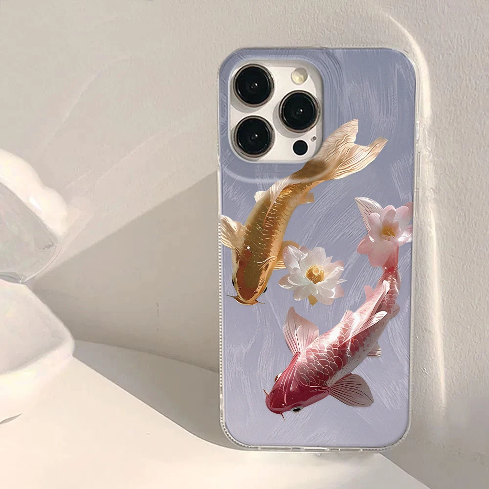 

Double Fish Print Premium Phone Case for iPhone16/15/14/13/12/11/ProMax/Pro/Plus Fashion Friend Gift Aesthetic Case Phone