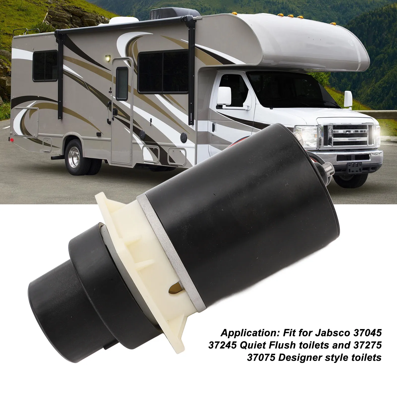 Bomba de Motor de inodoro eléctrico RV eficiente, inodoros de estilo de diseño silencioso, para Jabsco 37072, 0092, 37045