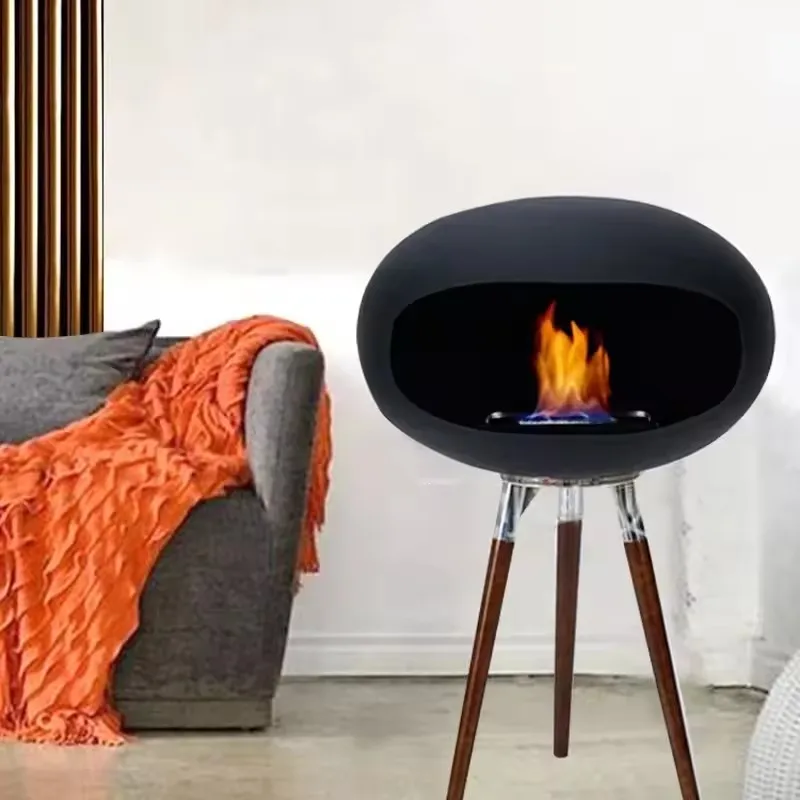 2026 Creative  Home Decor Nordic Wrought Iron Fireplaces Living Room Art Heating Heater Modern Designer Floor-standing Ornaments