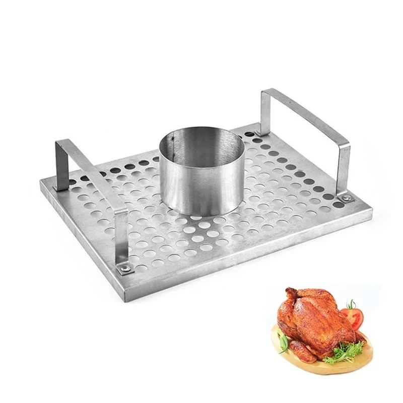 

BBQ grill Stainless Steel Beer Can Chicken Holder Roaster Grill Rack Barbecue Grill Basket Turkey Roasting Rack for Grill Smoker