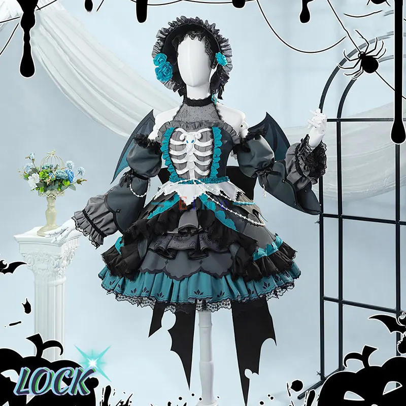 

Костюм для косплея по аниме BanG Dream LOCK, наряды Асахи Рокка, женское готическое платье горничной, нарядный костюм для вечеринки, униформа на Хэллоуин, пошив на заказ