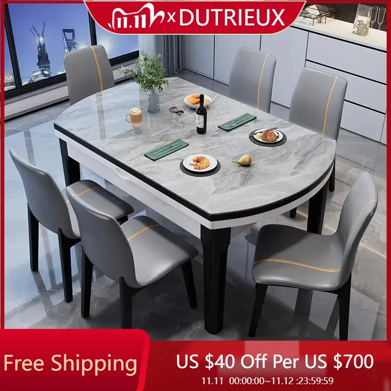 

Conference Kitchen Dining Table Chairs Rectangular Living Room Tables Restaurant Modern Mesas De Comedor Space Saving Furniture