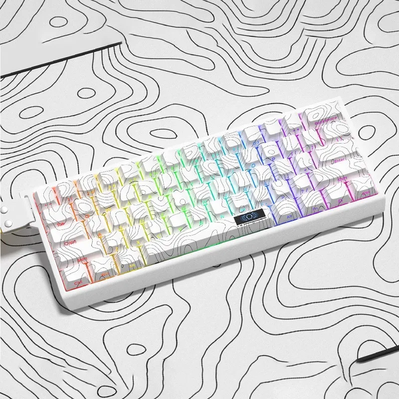 

Contour Line Theme Key Cap Set Original Side Carve Key Cap PBT Creative Keycaps for Mechanical Keyboard Mouse Pad Cherry Profile