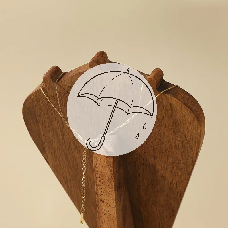 

[HS]1Pc New Wood Jewelry Display Rack Pendant Necklace Bracelet Earrings Ring Storage Stand Holder Counter Jewellery Showcase