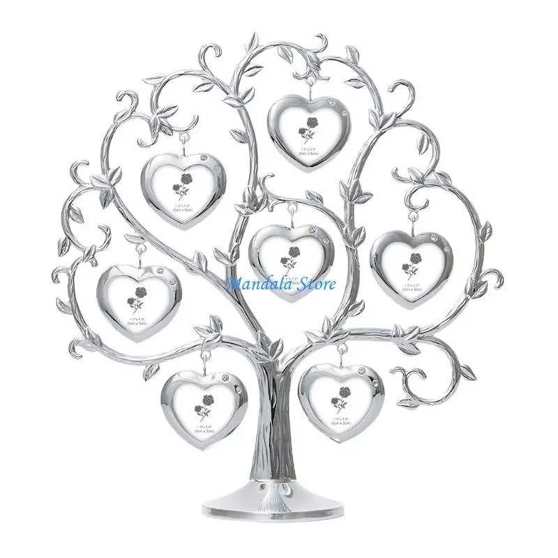 U2JC Family Tree Picture Frame Display with Hanging Picture Photo Frame Farmhouses Family Photo Frame