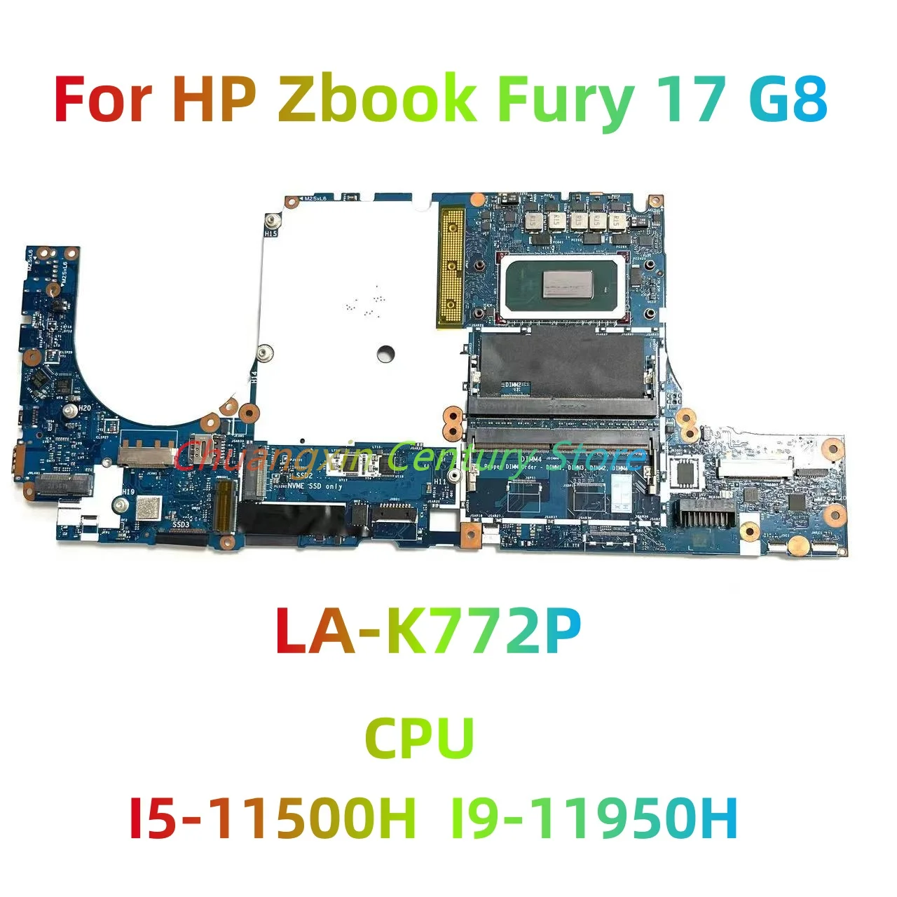 GPZ70 LA-K772P motherboard Suitable for HP Zbook Fury 17 G8 laptop with I5-11500H I9-11950H CPU 100% Tested Fully Work