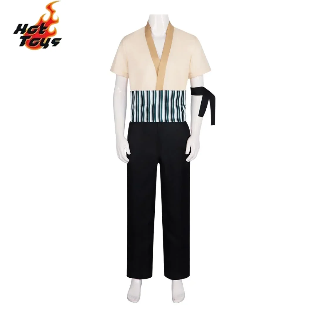 أزياء رورونوا زورو التأثيرية للبالغين، الزي الرسمي d'anime، perruque، boucles d'oreilles، Halloween، carnaval