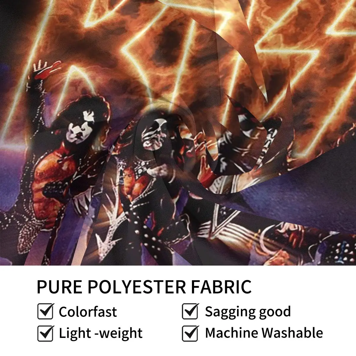 قبلة الفرقة-المدمرة النار سجل نسيج ديكور الفن المفروشات الجمالية لغرفة المعيشة غرفة نوم المنزل قماش صوفي الجدار الشنق #4