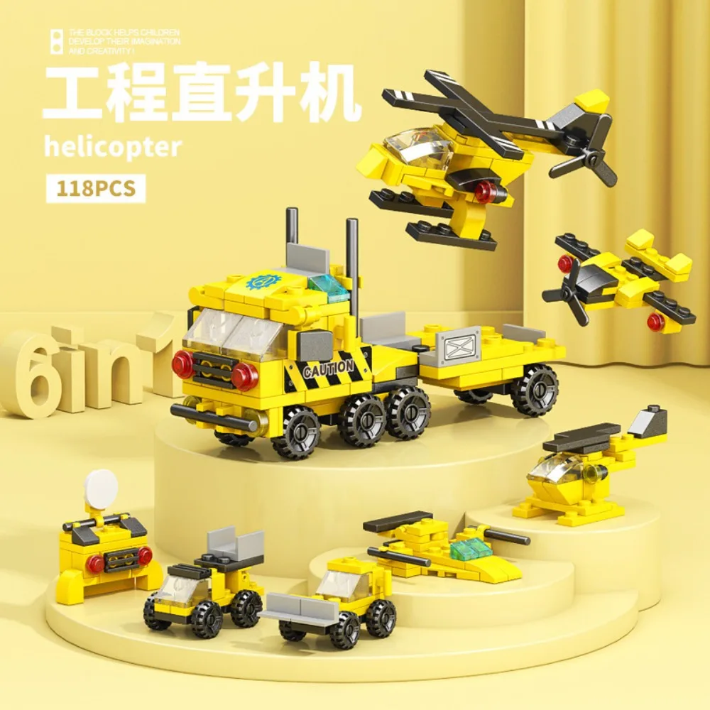 New Military Affairs Helicopter Building Blocks Aircraft Carrier Missile Vehicle Multiple Options Cool Puzzle Assembly Toy Gift