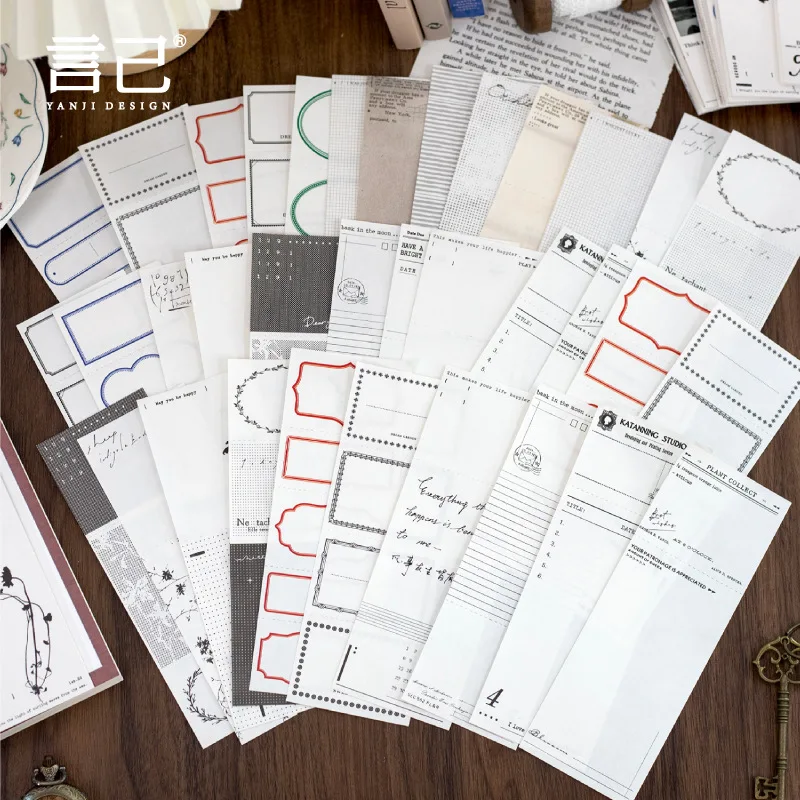 30 sztuk/partia Karteczki Samoprzylepne Papier Materiałowy Podróżne Eseje Dziennik Pamiętnik Papier do Scrapbookingu Kartka Tło Dekoracyjne Papier