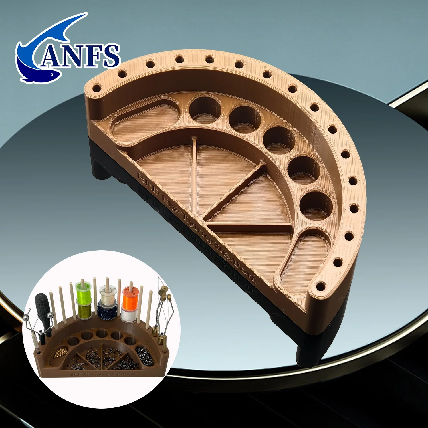 منظم علبة ربط الذبابة الممتاز من ANFS - محطة ربط الذبابة PETG ملحقات صيد مثالية للصياد #1