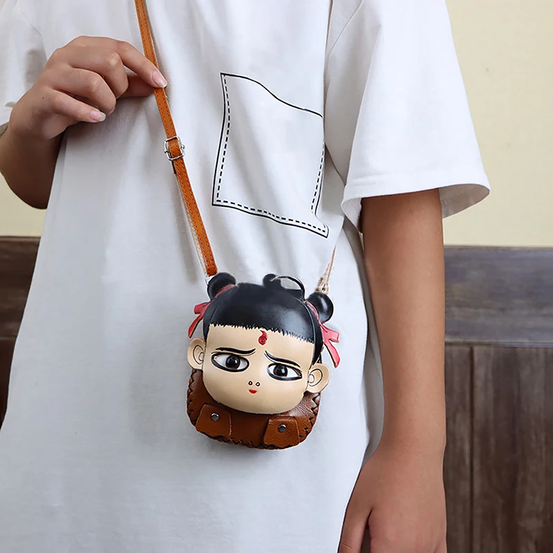

Nezha Crossbody Bag Coin Purse Chinese Cartoon Anime Shoulder Bags NeZha Chest Bags Cute Coin Purse For Childern Gifts