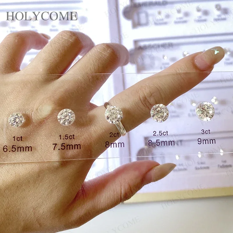 

11 Shapes Ring Size Reference Jewelry Making Dealer Tool Kit Set Cubic Zirconia Comparison Chart Diamond Carat Custom LOGO Free