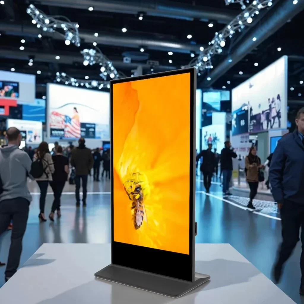 Full Screen LCD Kiosk Digital Signage Vertical Advertisement Display USB WiFi Totem Indoor