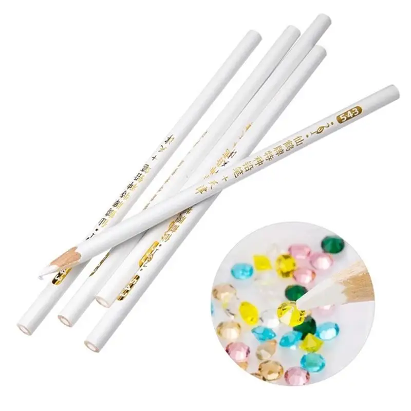 

1-10Pcs Nail Art Rhinestones Gems Picker Wax Pencil Wood Pencil Pen Pickup Crystal Easily Picking Up Dotting Tool DIY Decoration