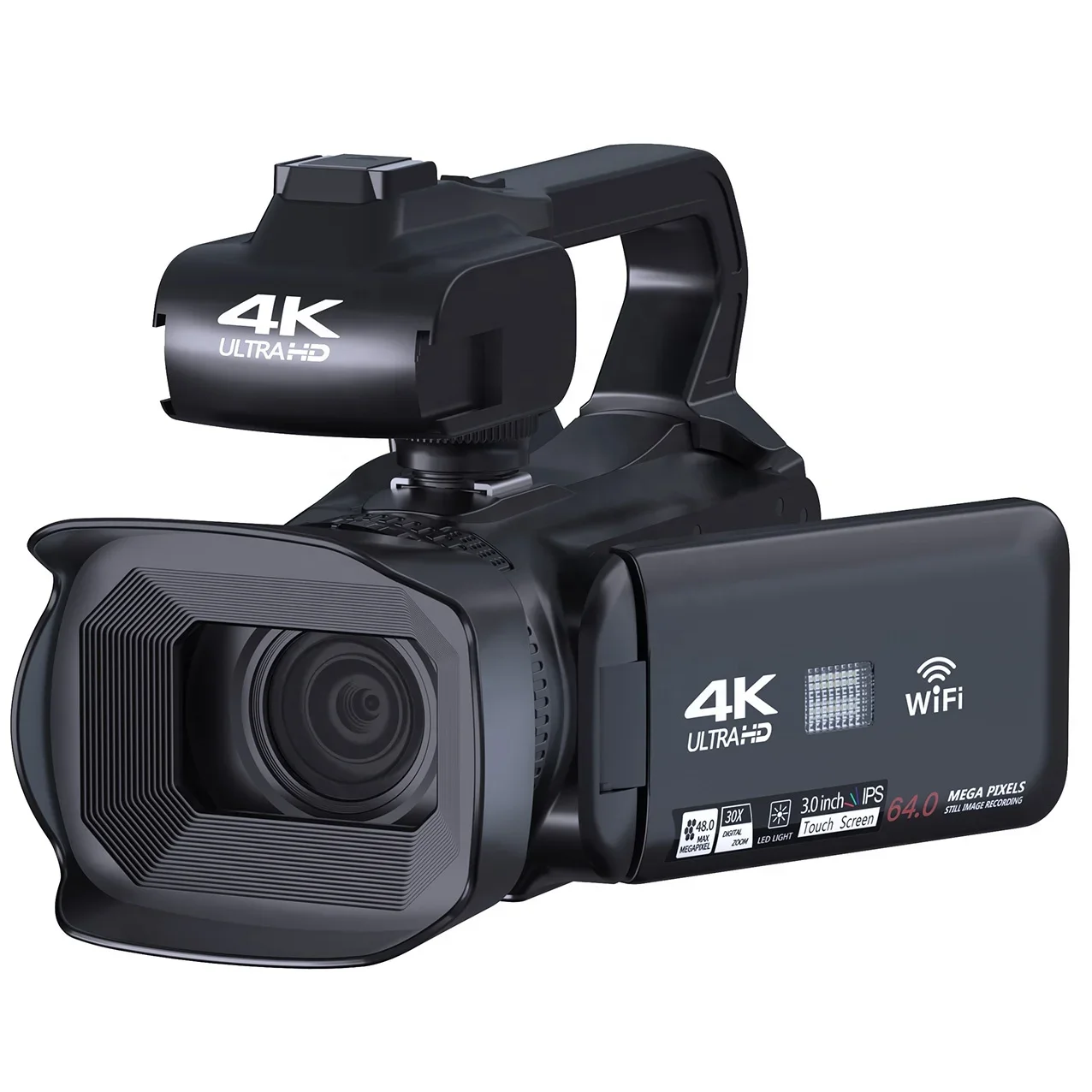 HD WIFI 4K Video  64MP Camcorder 18X Digital Zoom for YouTube Live Streaming Vlogging