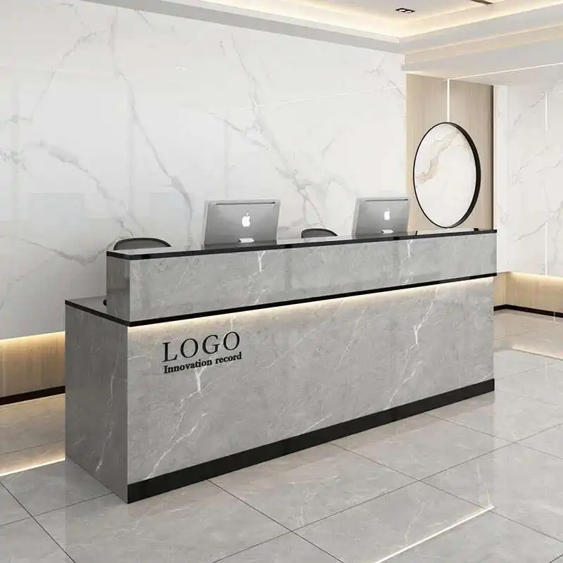 

Italian Minimalism Reception Desks Modern Originality Design Beauty Salon Counter Customer Center Furniture Receptionsdisk FYRD