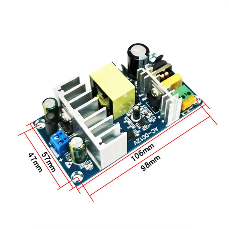 1 szt. Zasilacz impulsowy 220V na 12V 8A 100W, przemysłowa płytka zasilająca dużej mocy, moduł zasilania AC220V na DC12V