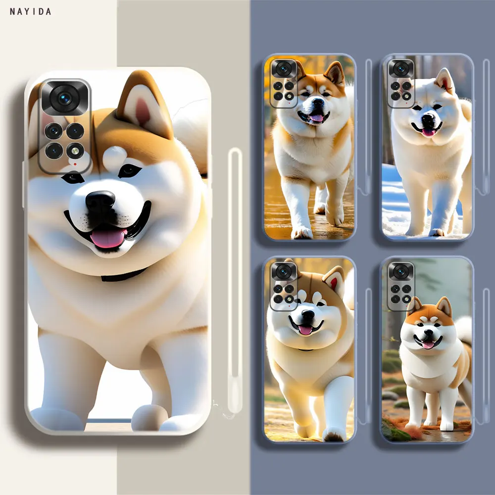 Phone Case For Xiaomi Redmi Note 12 11 12S Pro Plus 12c 11a 4G 5G Soft Silicone Original Cover Akita Dog