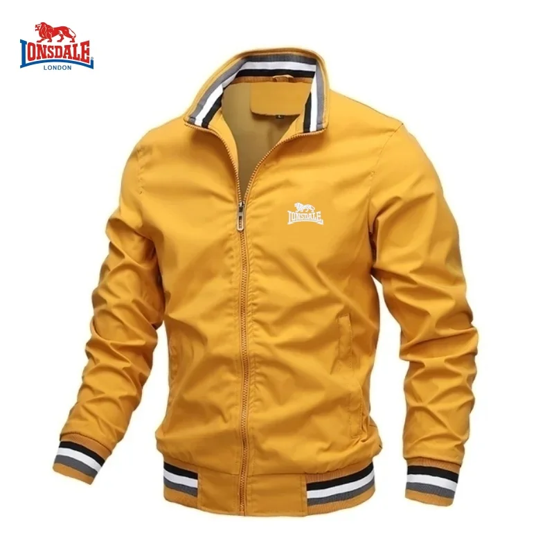 

Spring and Autumn men's high-quality stand up collar jacket, trendy, fashionable, casual, outdoor sports baseball jacket top