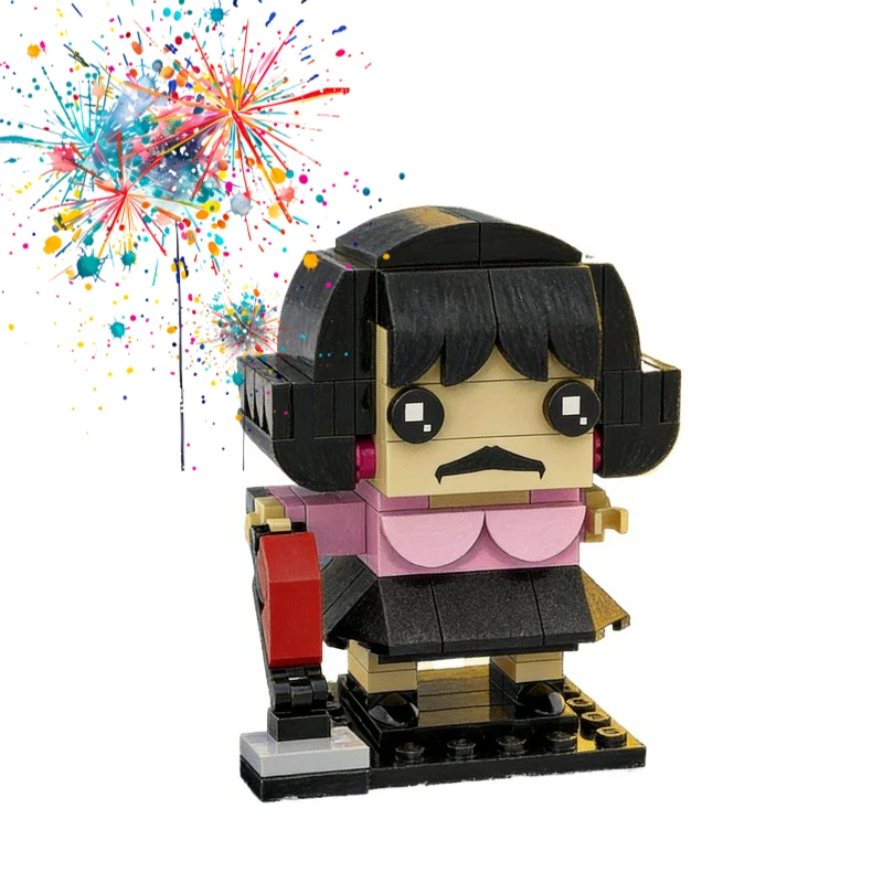 

Набор из 113 деталей MOC: Модель Brickheadz «Фредди Меркьюри: Want Break Free Edition», архитектурные строительные блоки, рождественский подарок, игрушка-конструктор для детей