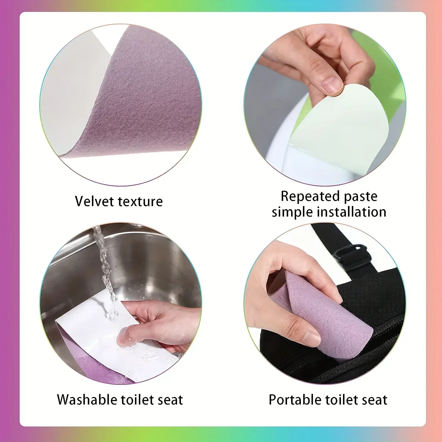 Coprisedile per WC più caldo per bagno, cuscino per sedile WC lavabile e riutilizzabile, coprisedile per WC