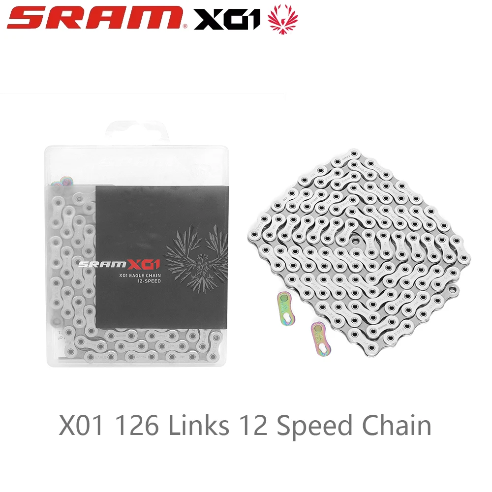 

SRAM X01 126 звеньев 12-скоростная велосипедная цепь Eagle с полым штифтом, замок питания 12 В, велосипедная цепь для горного велосипеда