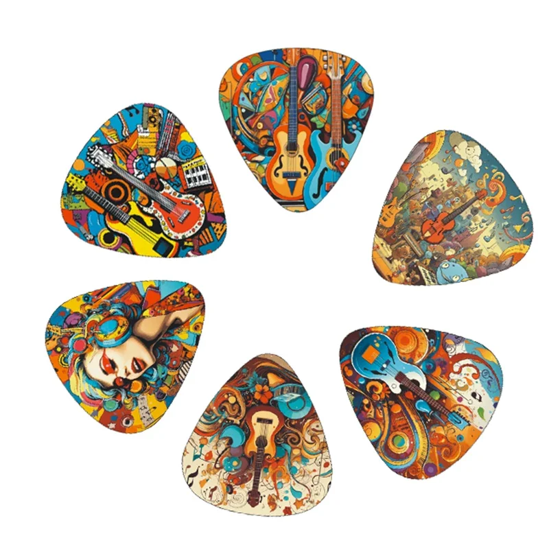 New 0.46/0.71/1.0Mm Guitar Paddles Cartoon Couples Acoustic Guitar Picks Musical Instrument Accessories Pick Guitar
