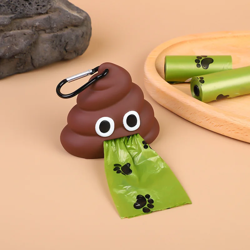 Outdoor Portable Pet Dog Waste Bag Dispenser Poop Bag Loader Cleaning Tool Pet Products Fecal Shape With Garbage Bag