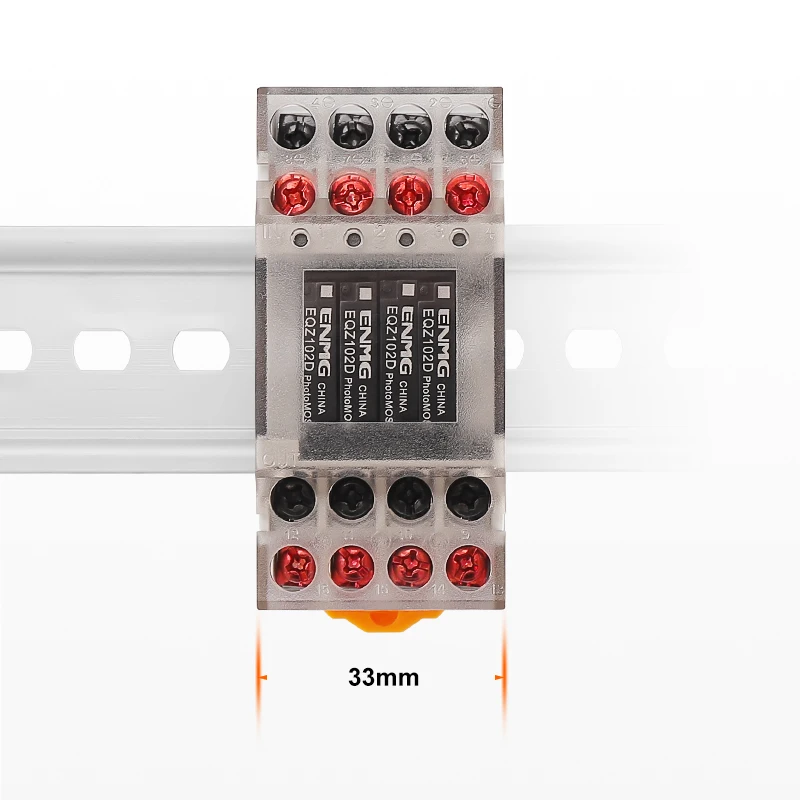 ENMG Small Relay Module RT-E04SK Save Wiring PLC Terminal Relay 12VDC 24VDC Independent 4 Normally Open 5A DC 24v 35MM DIN rail