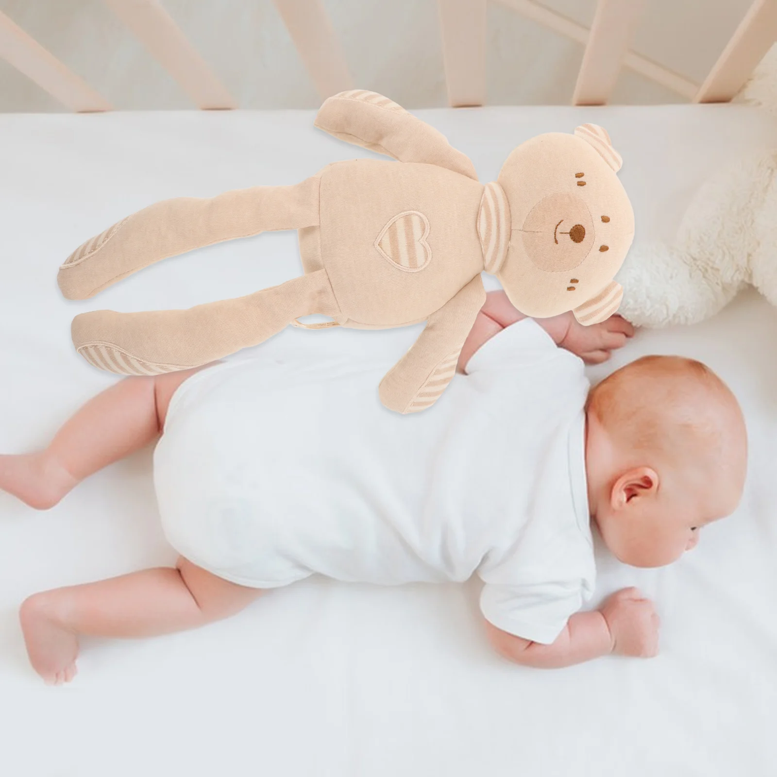 Biologisch katoenen baby gevuld varken knuffel dieren voor baby's hangende beer zachte auto pasgeboren