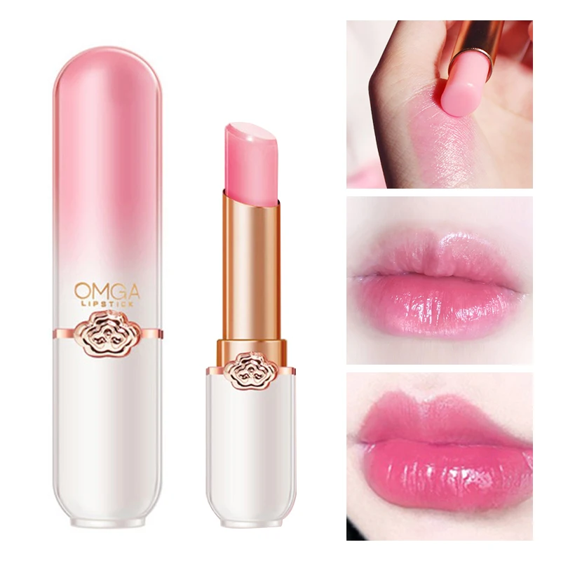 Crystal Temperature Change Lip Balm Vitality Color Lipstick Peach Girl Lip Balm Change Lipstick Lip Care Beauty Makeup