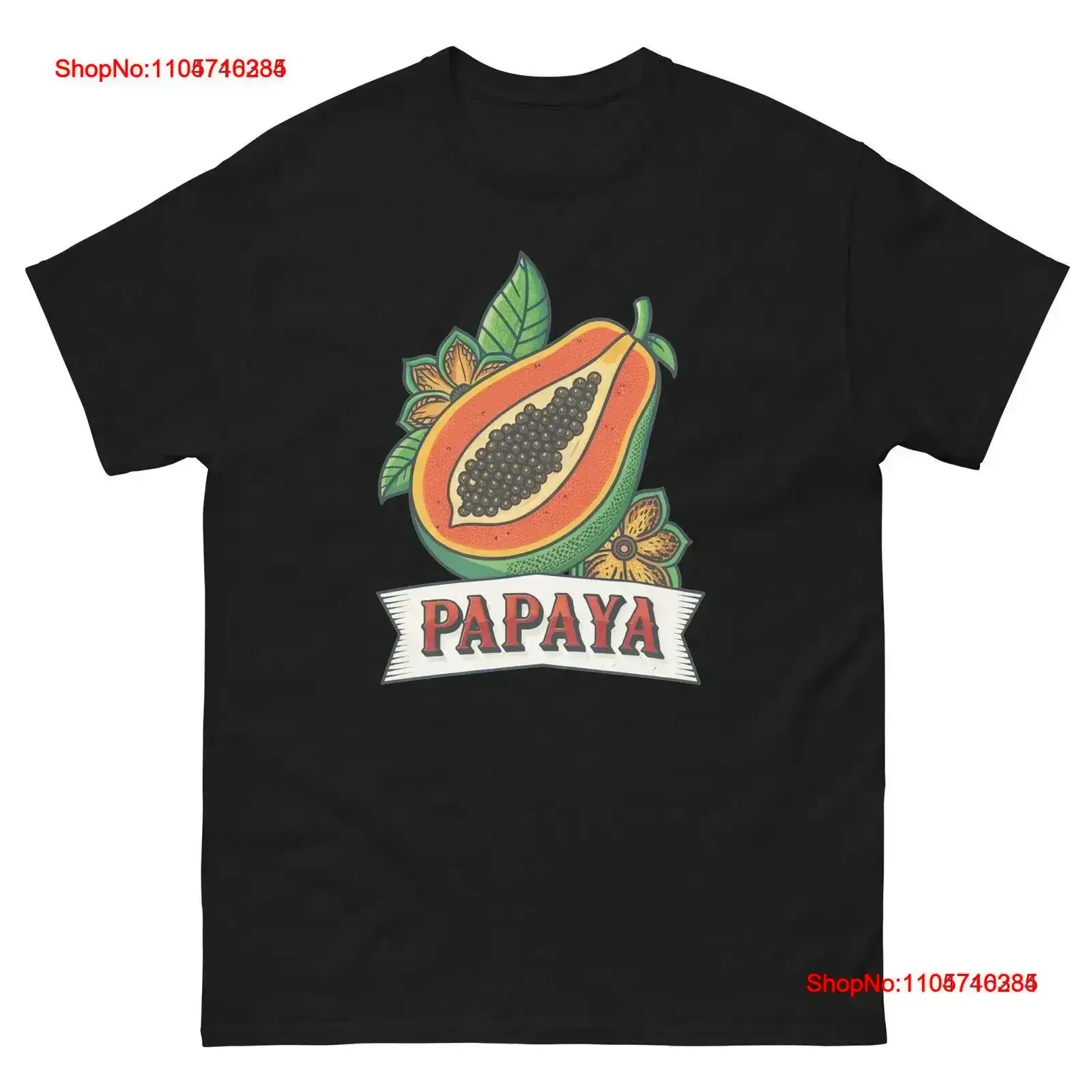 Papaya Fruits Vegetables Fresh Food Groceries T Shirt vintage Washed designer clothes streetwear Stretched Casual vintage