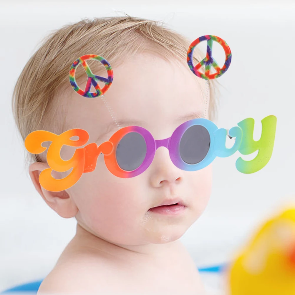 

Party Glasses Colorful Groovy Sunglasses Fun Novelty Prop for Adults Kids Music Festival Costume Halloween Carnival Christmas