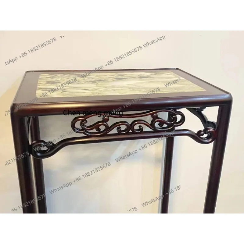 Living room floor-to-ceiling antique storage rack, solid wood flower table, sour branch wood bonsai shelf