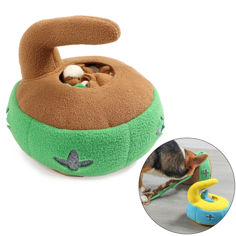 Interactive Dog Toys Curling Shape Feeder Snuffle Treat Dog Food Puzzle Toy Pet Treat Dispenser Slowing Feed Train Accessories