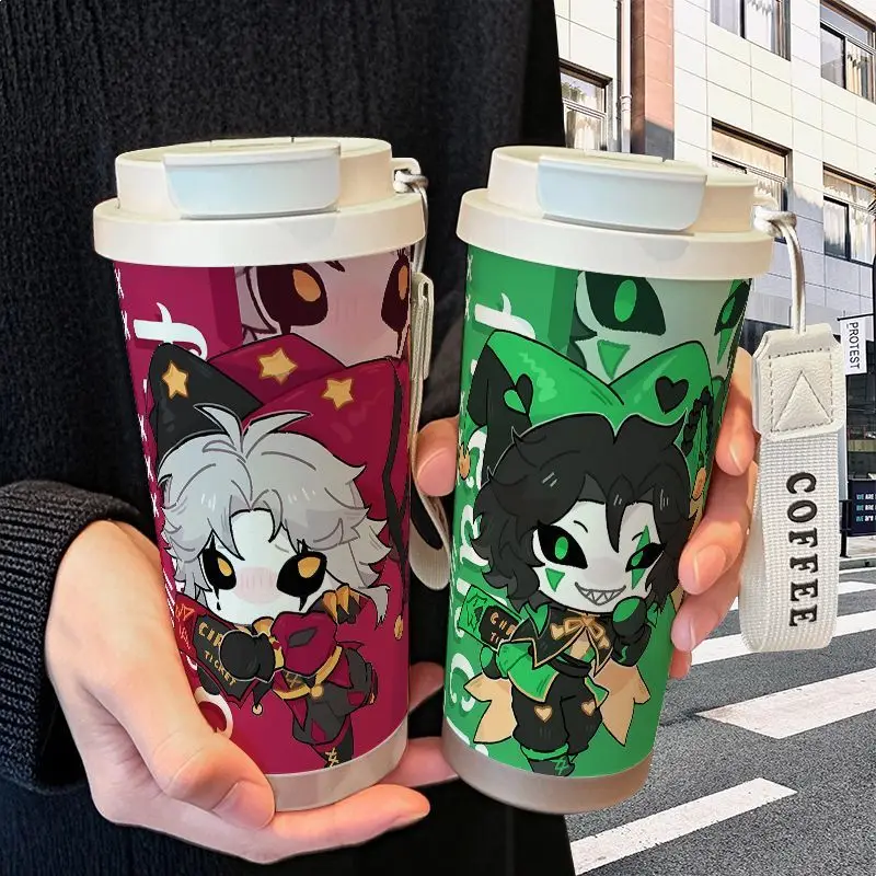 AnimeThe Freak Circus Edelstahl-Isolierbecher Kawaii Outdoor-Sport Tragbarer Doppelwandiger Großvolumiger Wasserbecher