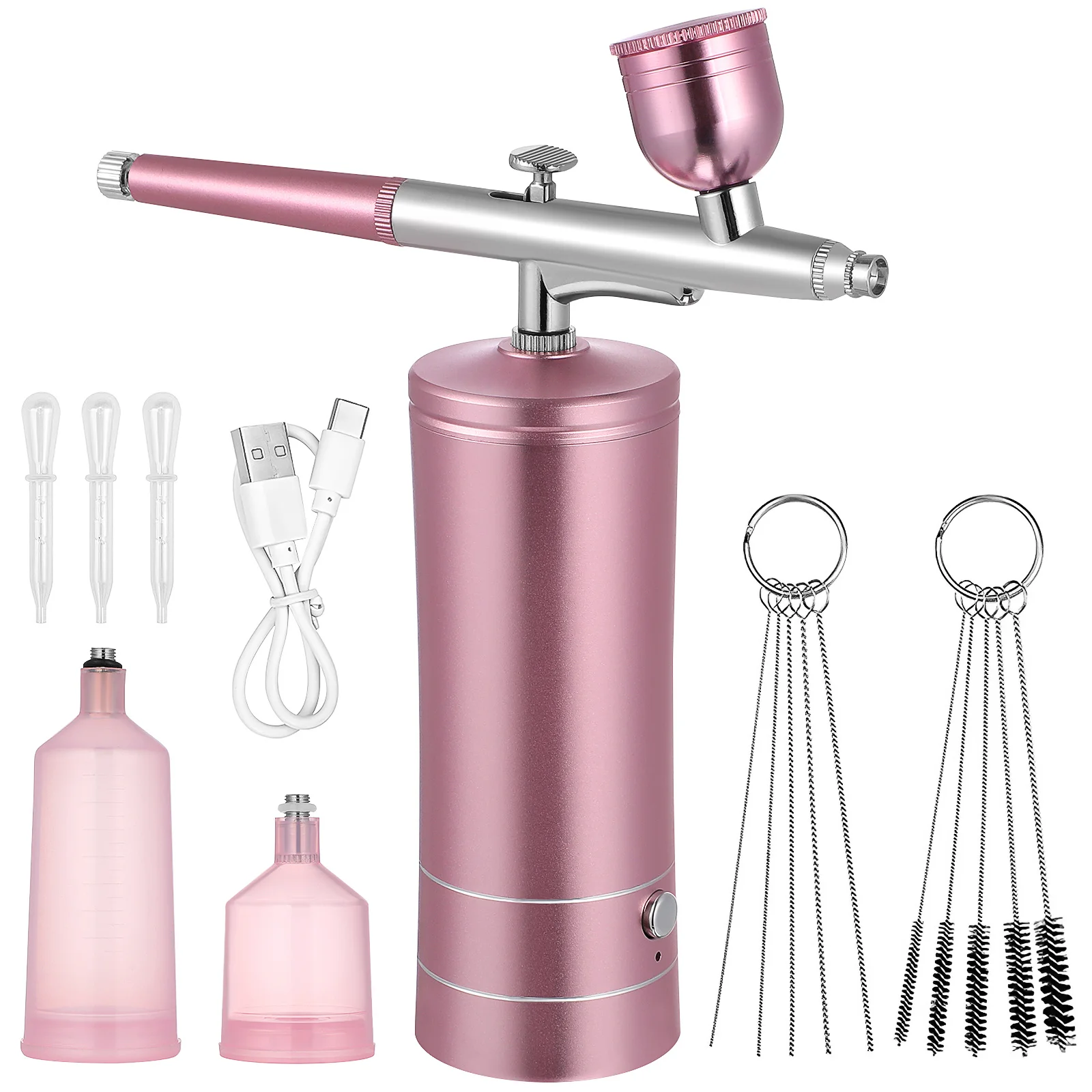 1 مجموعة 1 مجموعة مجموعة البخاخة الكهربائية تصميم لاسلكي لمسمار الفن اللوحة ماكياج رذاذ الطلاء آلة فرشاة الهواء #2