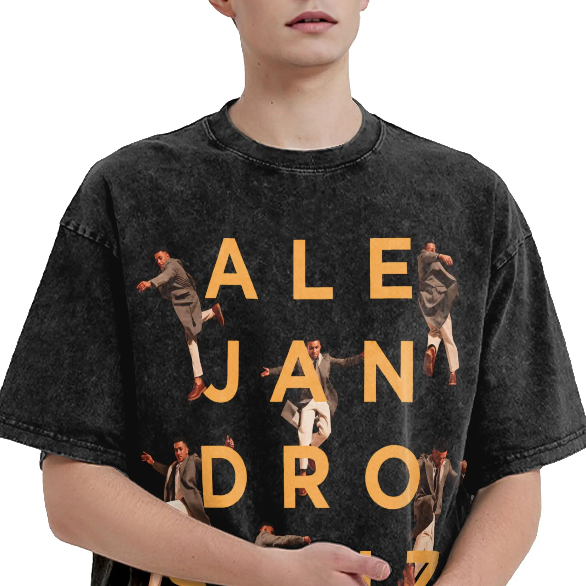 Alejandro Sanz 2026 Concert T Shirts Hip Hop Washed Cotton Harajuku T-Shirts  Vintage Men Women Streetwear Graphic Tees