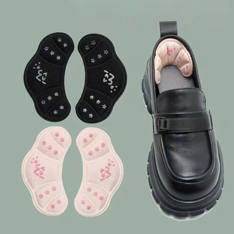 2Pcs Anti-Slip Heel Stickers, Prevents High Heel Rubbing, Adjusts Oversized Shoes, Reduces Size & Stops Heel Chafing