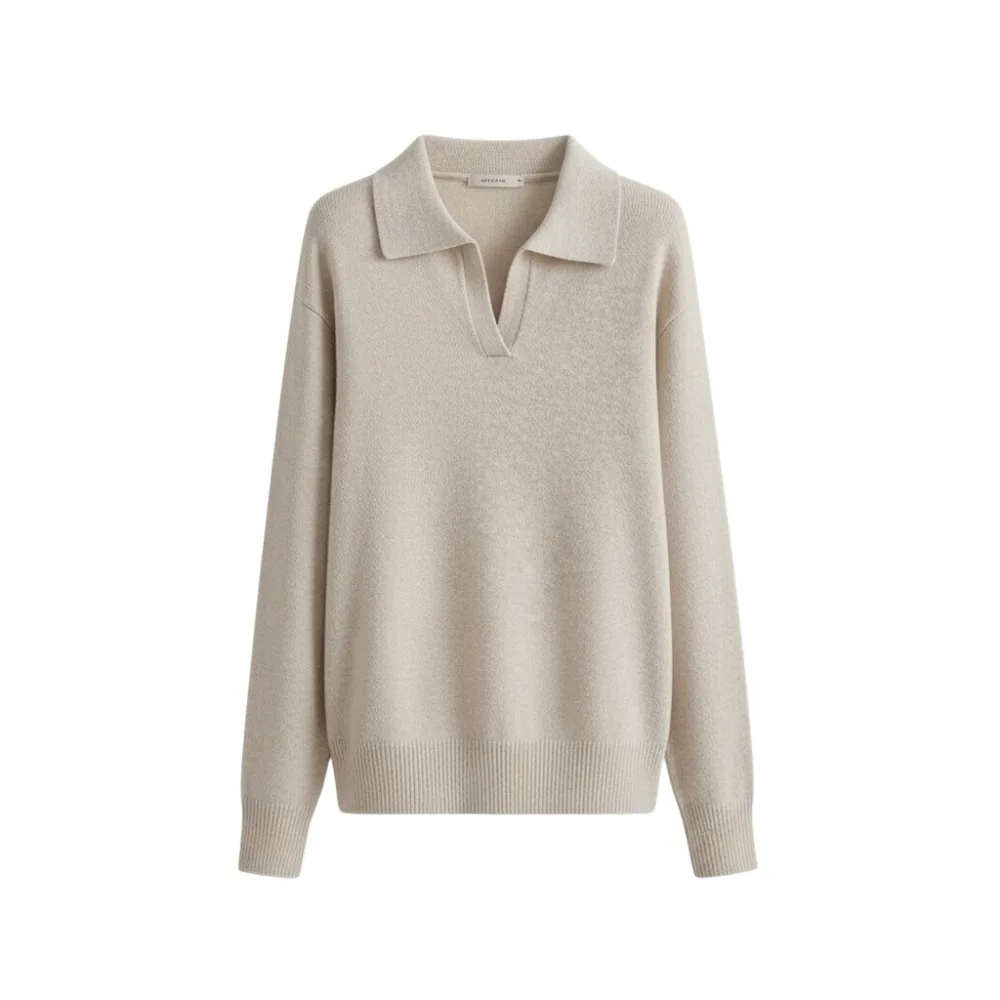 Comfortable Solid Color Flip Collar Cardigans Ins Loose Sweater Coat Simple Pullover Long Sleeved knitwear Autumn
