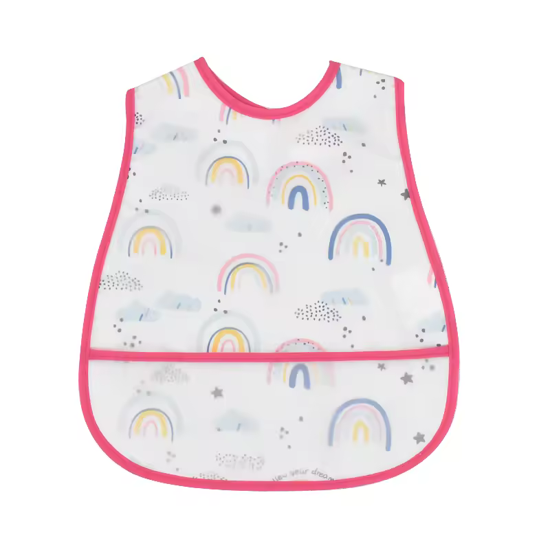 2023New Cartoon Pattern EVA Waterproof Pocket Lunch Feeding Bibs Adjustable Baby Bibs Cute Children Baby Apron Kids Burp Cloths - Image 23