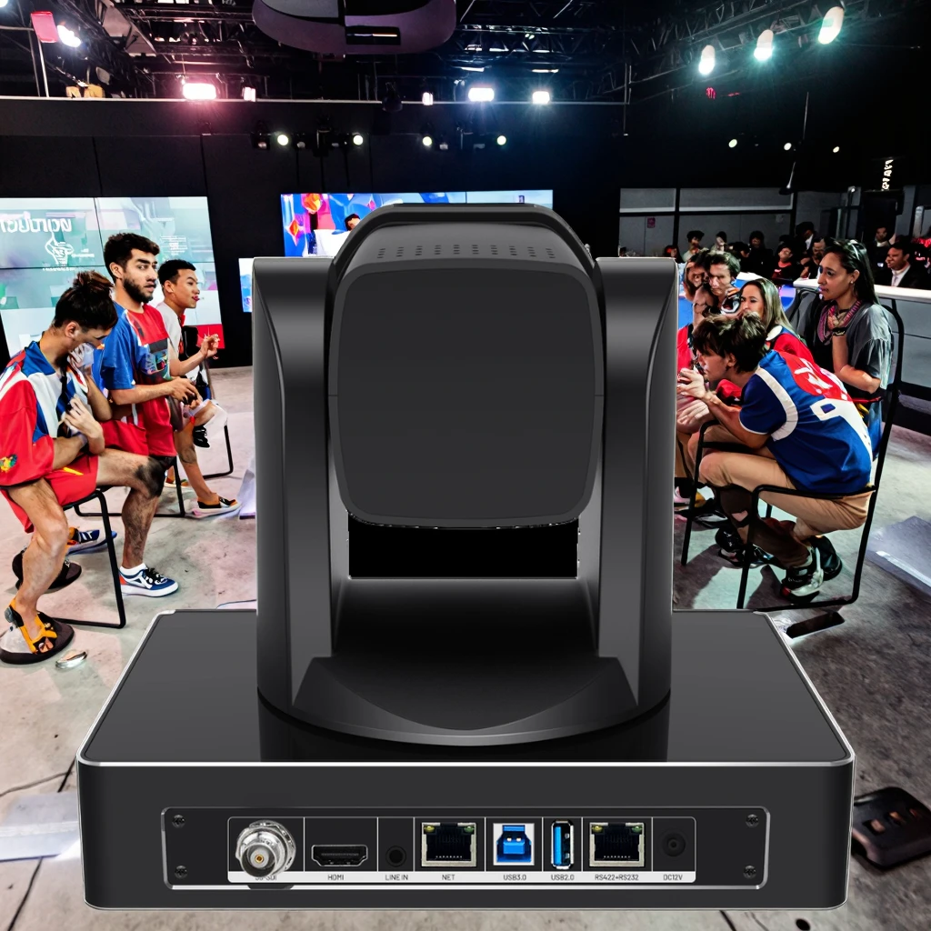 EZOLEN Broadcast Camera Kit G520K=4pcs 4K 60FPS 20X PTZ Cameras AI Tracking+5CH 4 hd Mi Video Switcher+IP PTZ Joystick