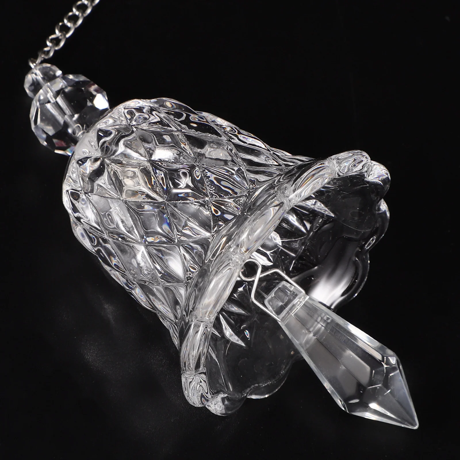

2Pcs Crystal Rainbow Suncatchers Hanging Window Decor Prism Pendant Bell Shaped Wind Chimes Outdoor Garden Hanging Decoration