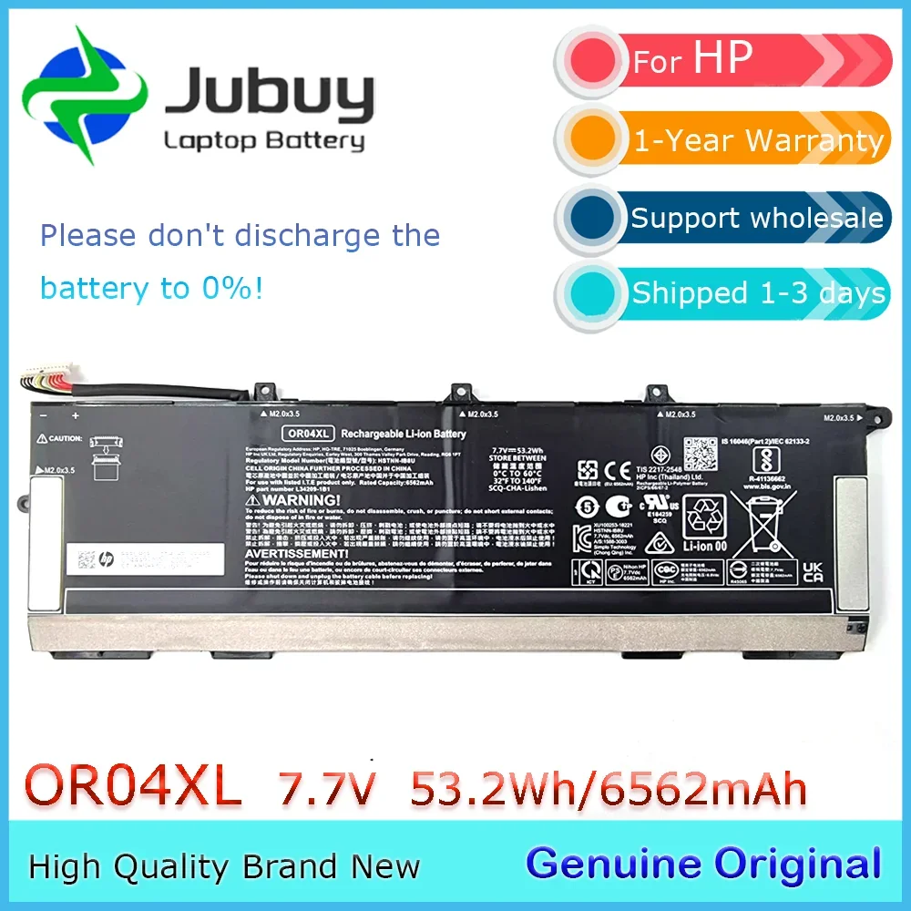 

OR04XL 7.7V 53.2Wh Original Laptop Battery for HP EliteBook X360 830 G5 G6 L34449-005 L34209-1B1 OR04053XL etc