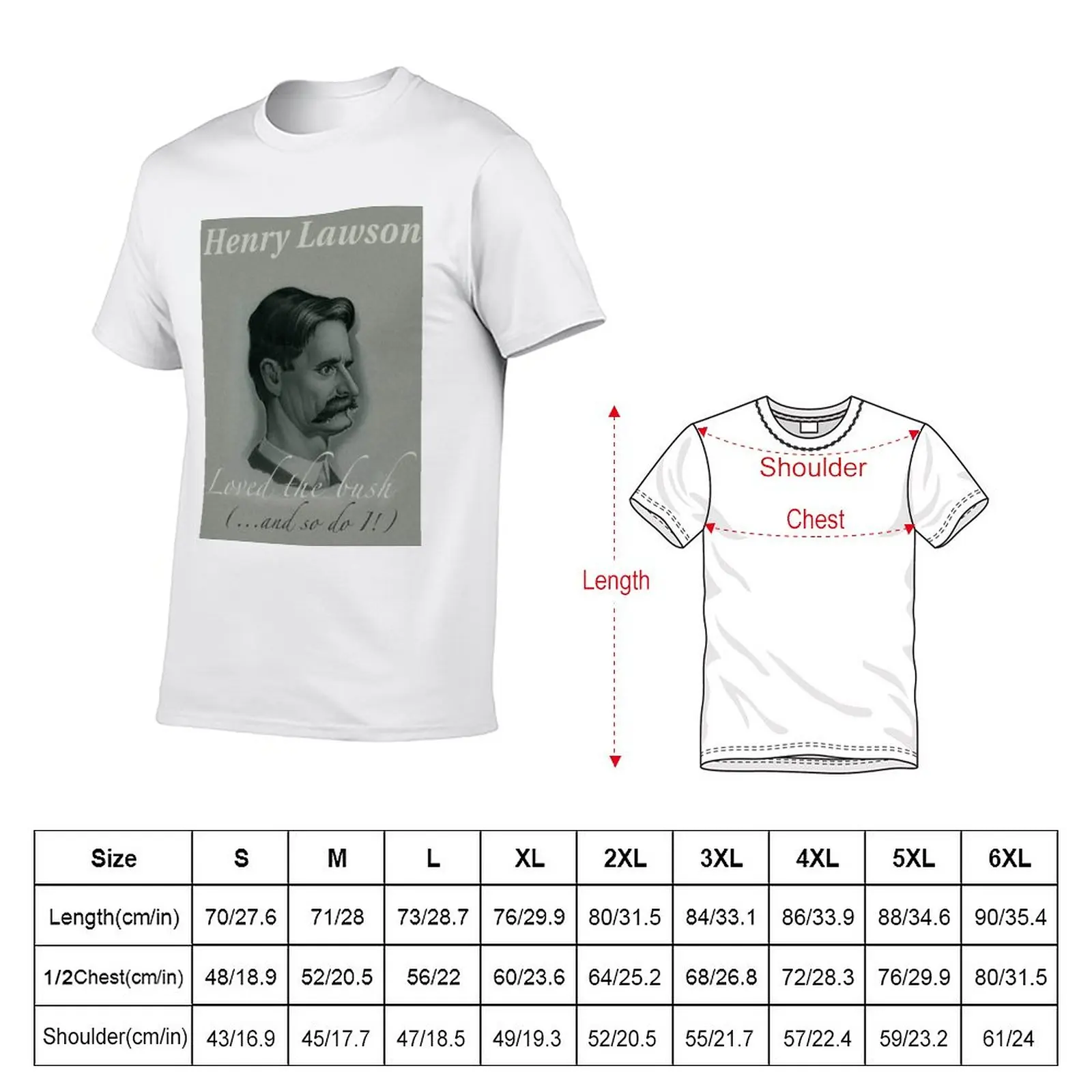 New Henry Lawson Loves the Bush T-Shirt korean fashion funny t shirts plus size tops mens tall t shirts