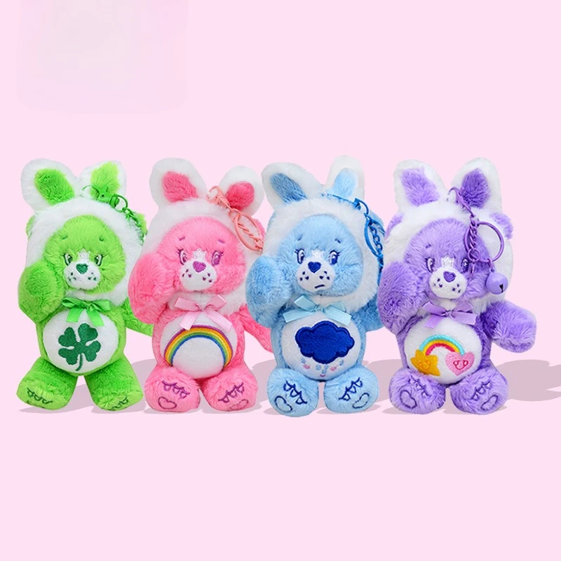 

Care Bears Rabbit Plush Toy Backpack Pendant Keychain Boys Girls Toy Schoolbag Decoration Birthday Present Cute Stuffed Keyring